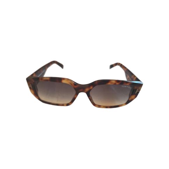 TOM FORD WYATT TF 989 55 B HAVANA W/ BLUE LENSES AUTHENTIC SUNGLASSES 56-15 main image 9